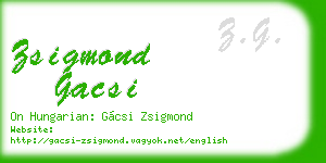 zsigmond gacsi business card